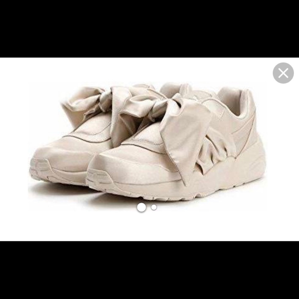 Rihanna Fenty Cream Bow Sneakers